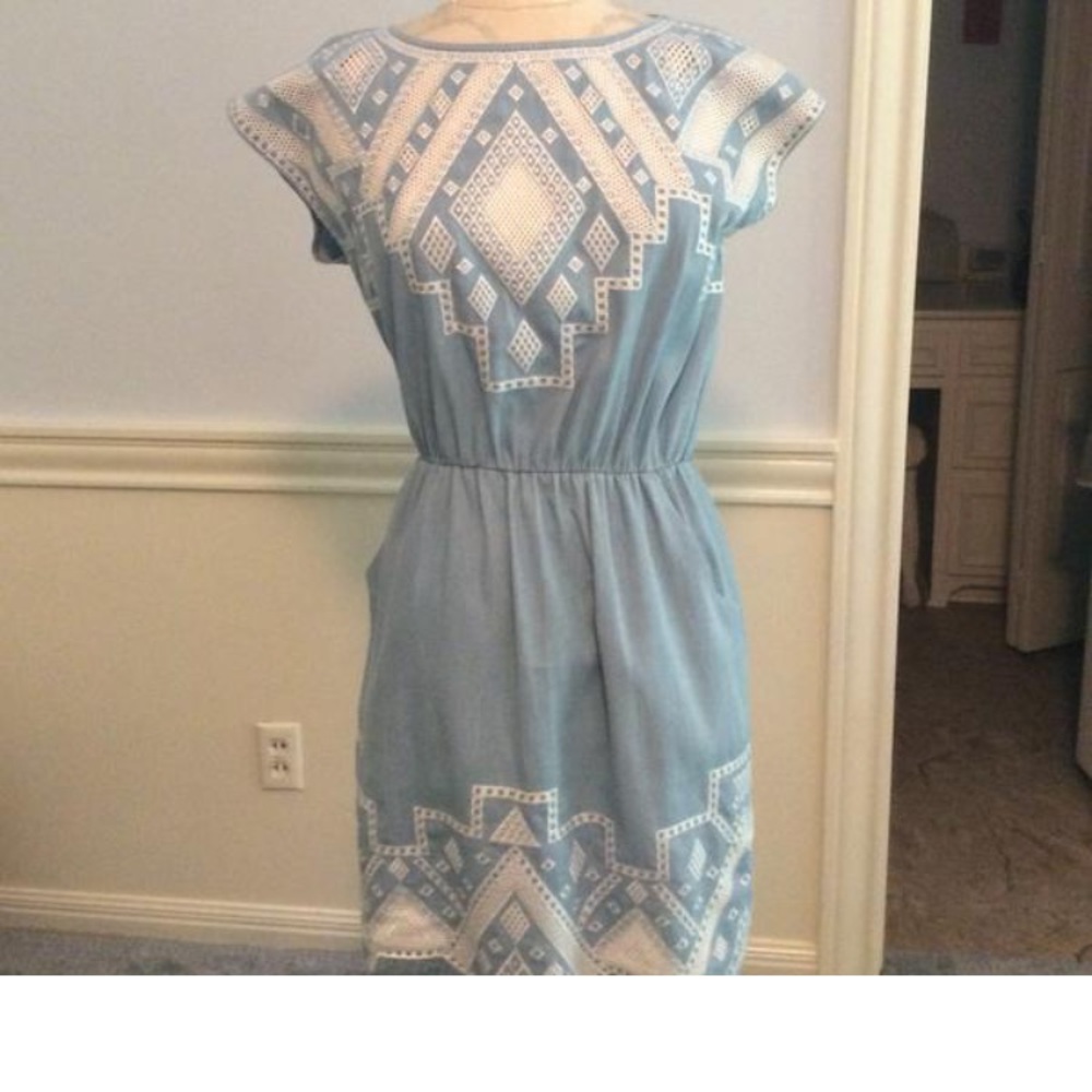 Anthropologie Greylin Chambray Dress